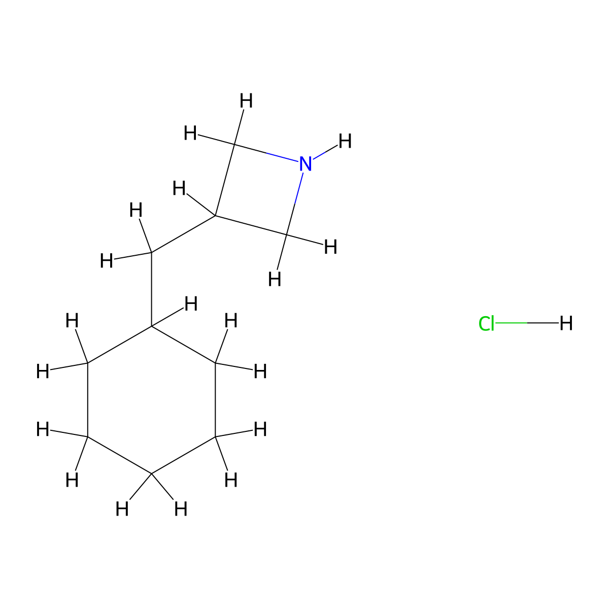 3-(Cyclohexylmethyl)azetidine hydrochloride molecular structure, CAS 2995291-52-4