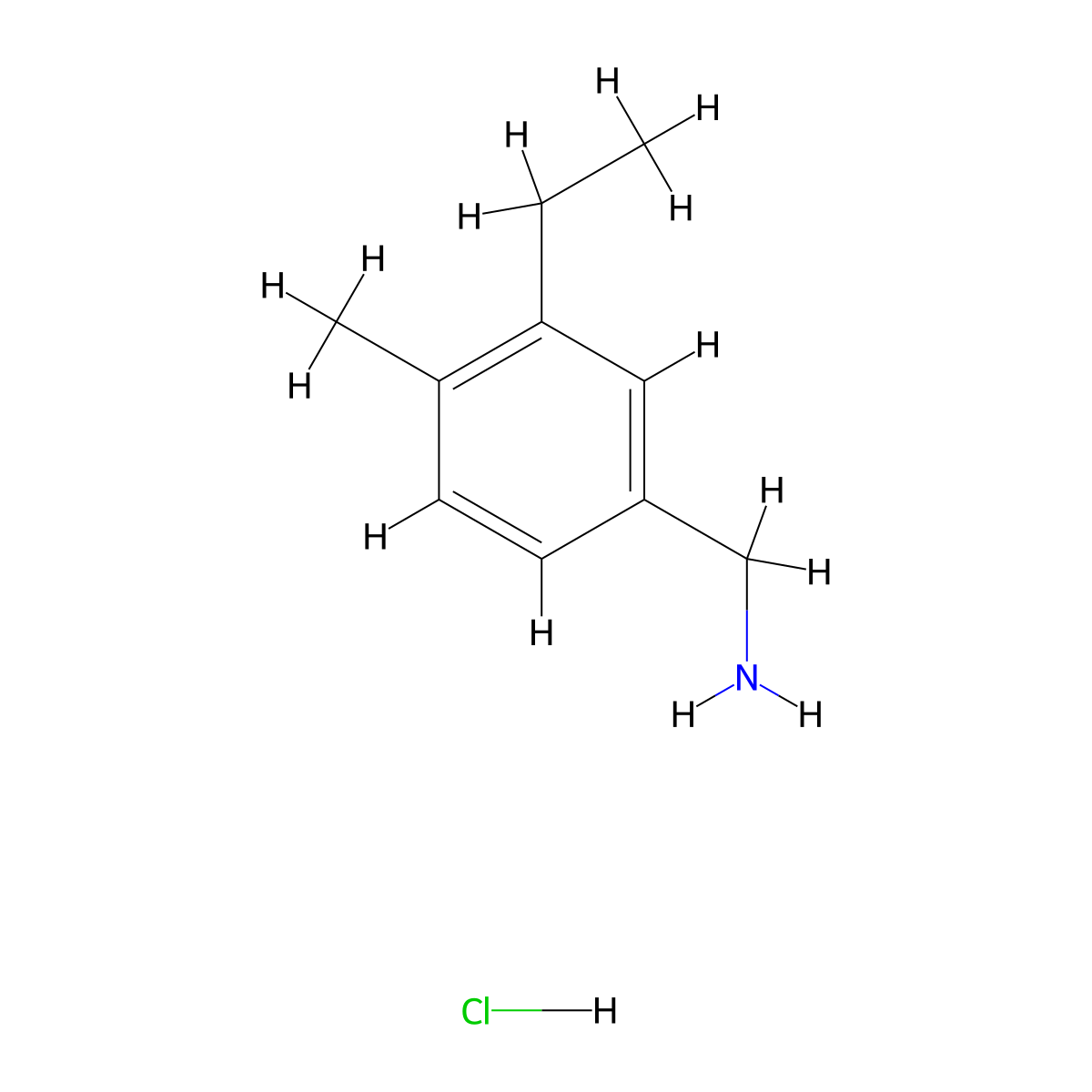 1-(3-Ethyl-4-methylphenyl)methanamine hydrochloride molecular structure, CAS 2995291-58-0