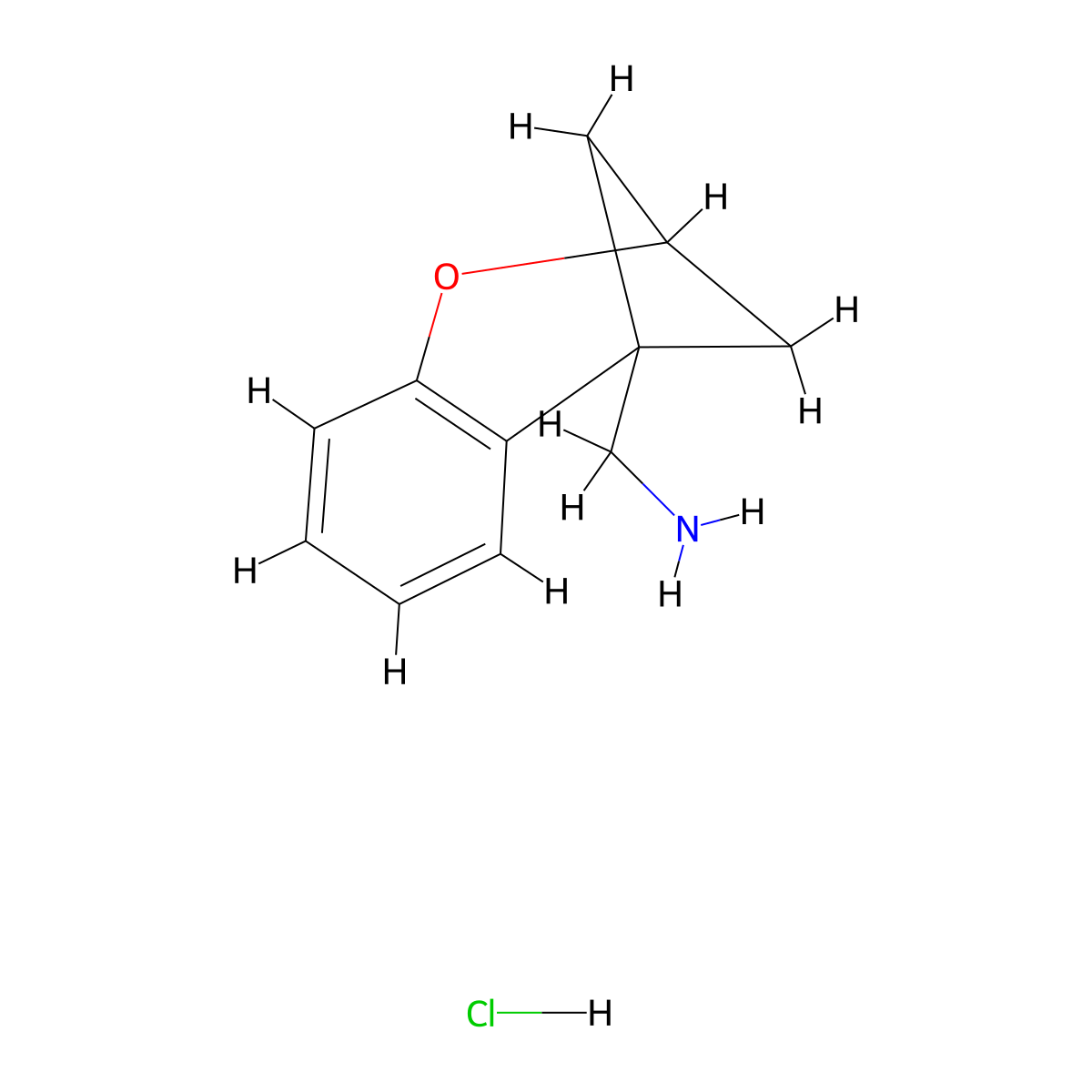 1-{8-Oxatricyclo[7.1.1.0,2,7]undeca-2,4,6-trien-1-yl}methanamine hydrochloride molecular structure, CAS 2995291-64-8