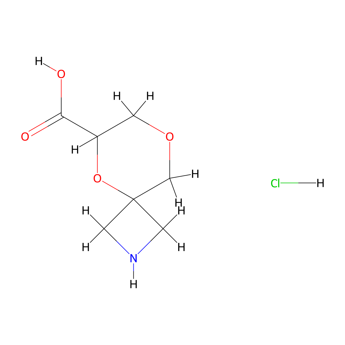 5,8-Dioxa-2-azaspiro[3.5]nonane-6-carboxylic Acid Hydrochloride molecular structure, CAS 2995291-71-7