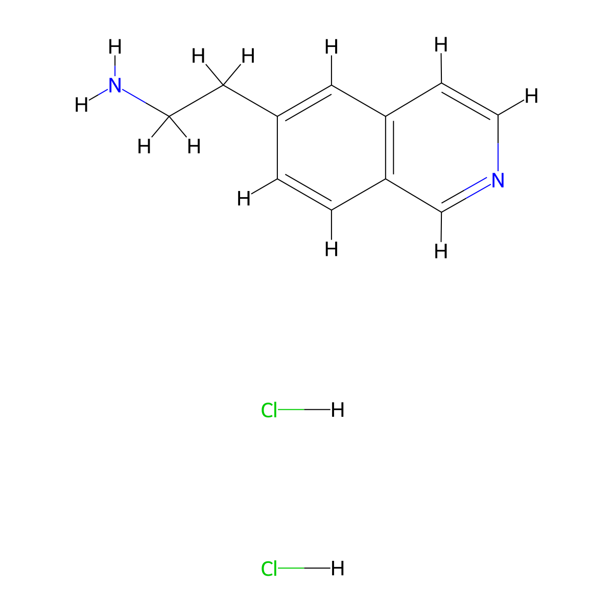2-Isoquinolin-6-ylethanamine;dihydrochloride molecular structure, CAS 2995291-75-1