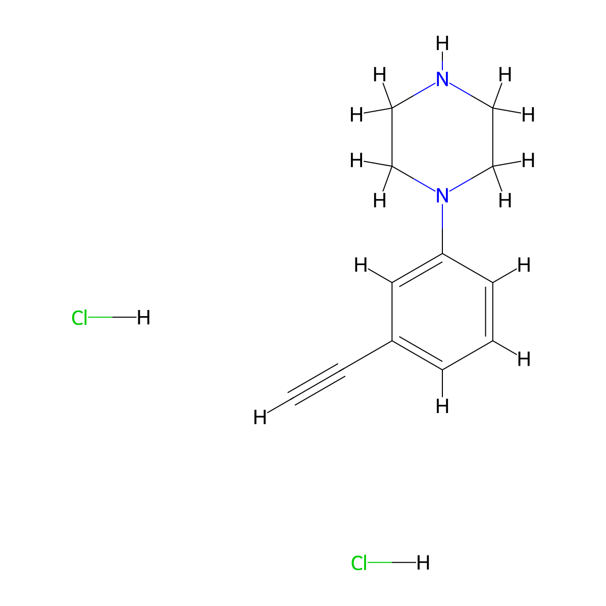 1-(3-Ethynylphenyl)piperazine dihydrochloride molecular structure, CAS 2995291-81-9
