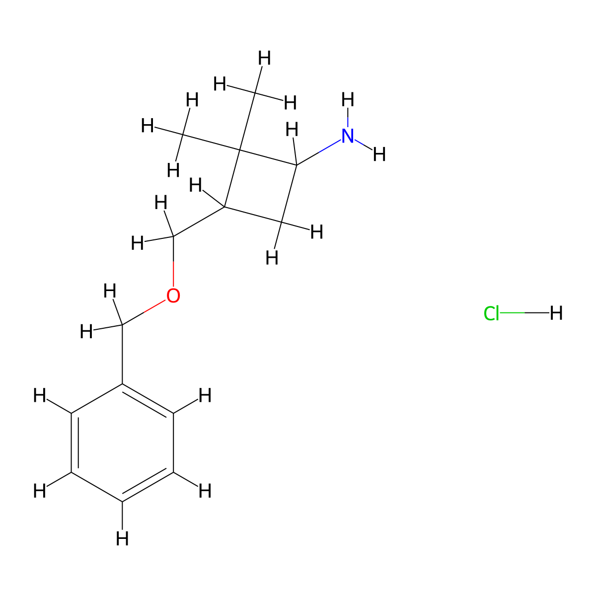 3-[(Benzyloxy)methyl]-2,2-dimethylcyclobutan-1-amine hydrochloride molecular structure, CAS 2995291-91-1