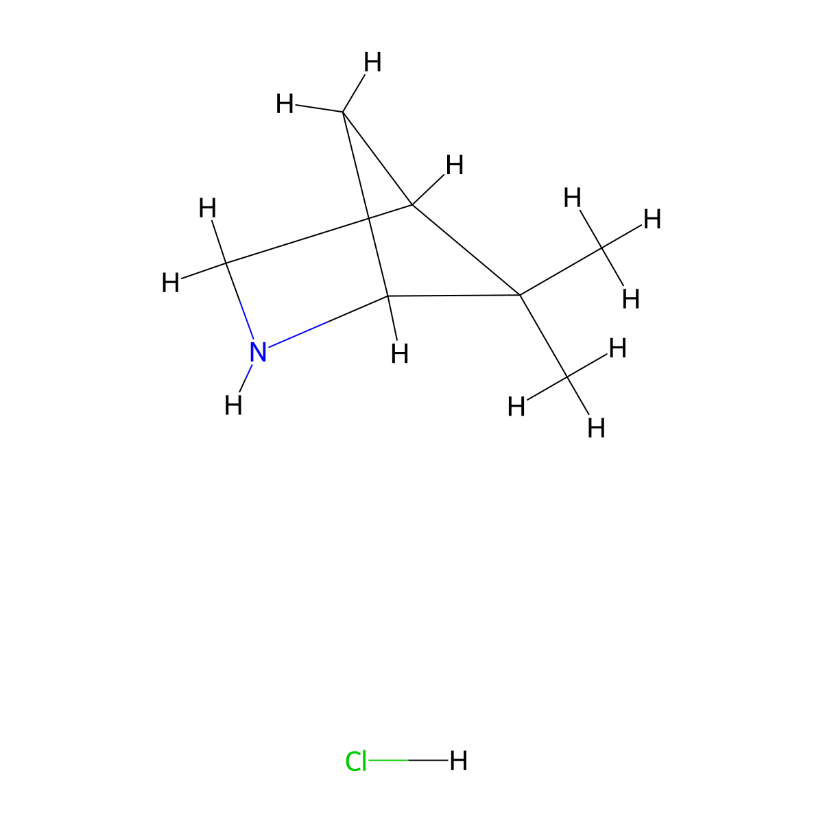 5,5-Dimethyl-2-azabicyclo[2.1.1]hexane Hydrochloride molecular structure, CAS 2995291-99-9