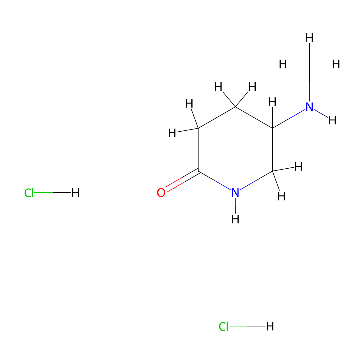 5-(Methylamino)piperidin-2-one dihydrochloride molecular structure, CAS 2995292-10-7
