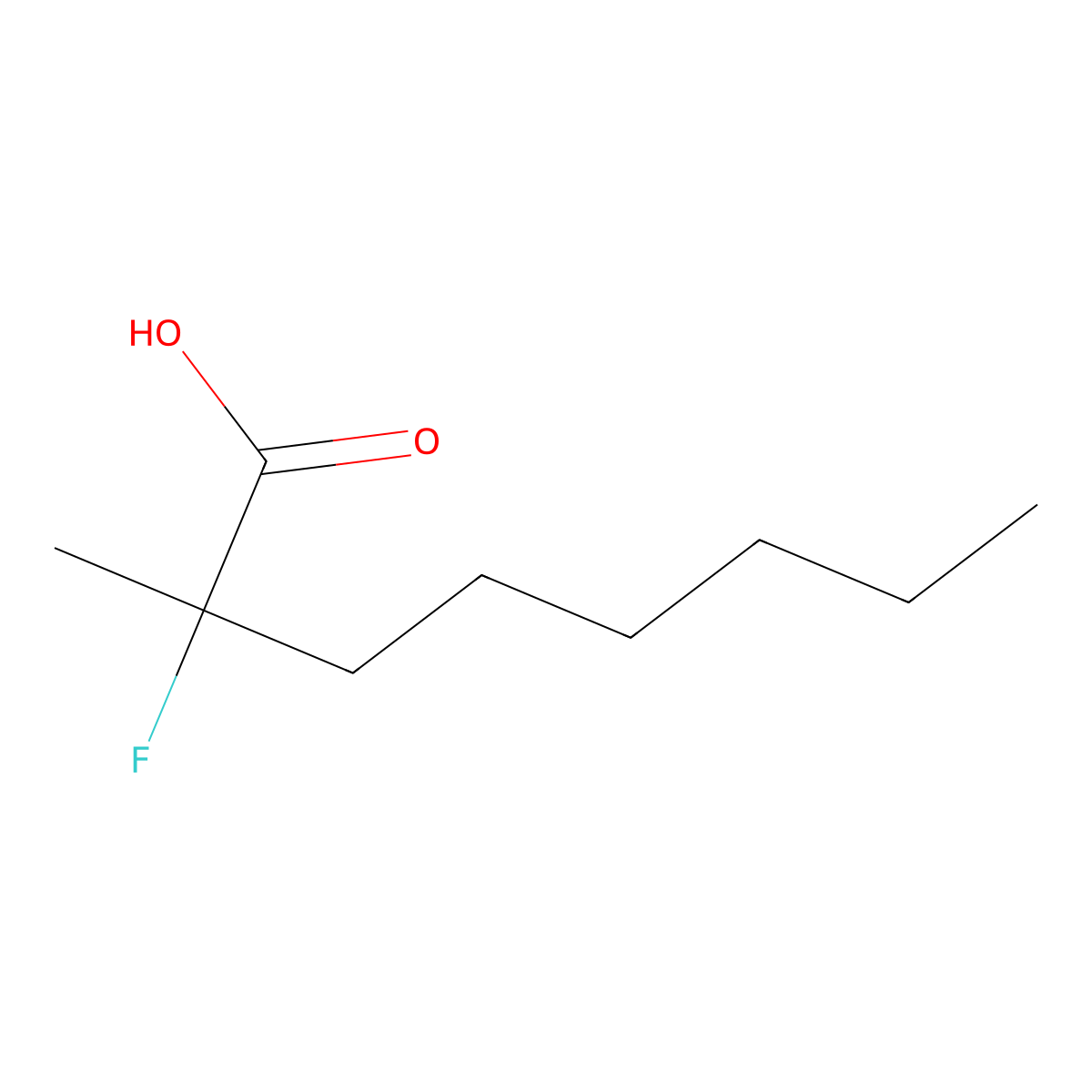 2-Fluoro-2-methyloctanoic acid molecular structure, CAS 2995292-19-6