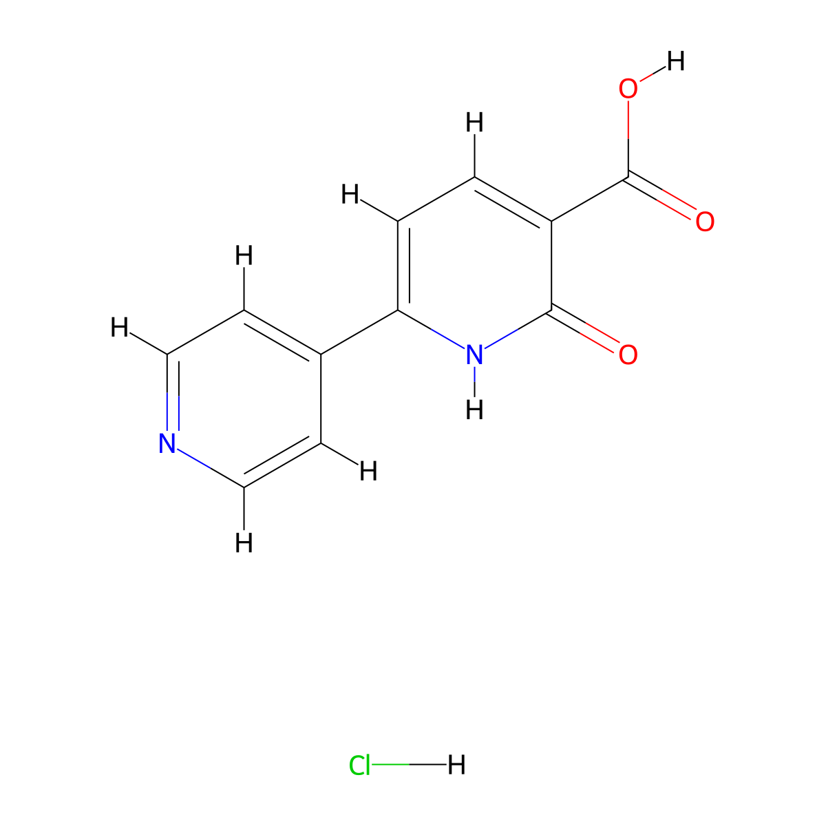 6-Oxo-1,6-dihydro-[2,4'-bipyridine]-5-carboxylic acid hydrochloride molecular structure, CAS 2995292-29-8