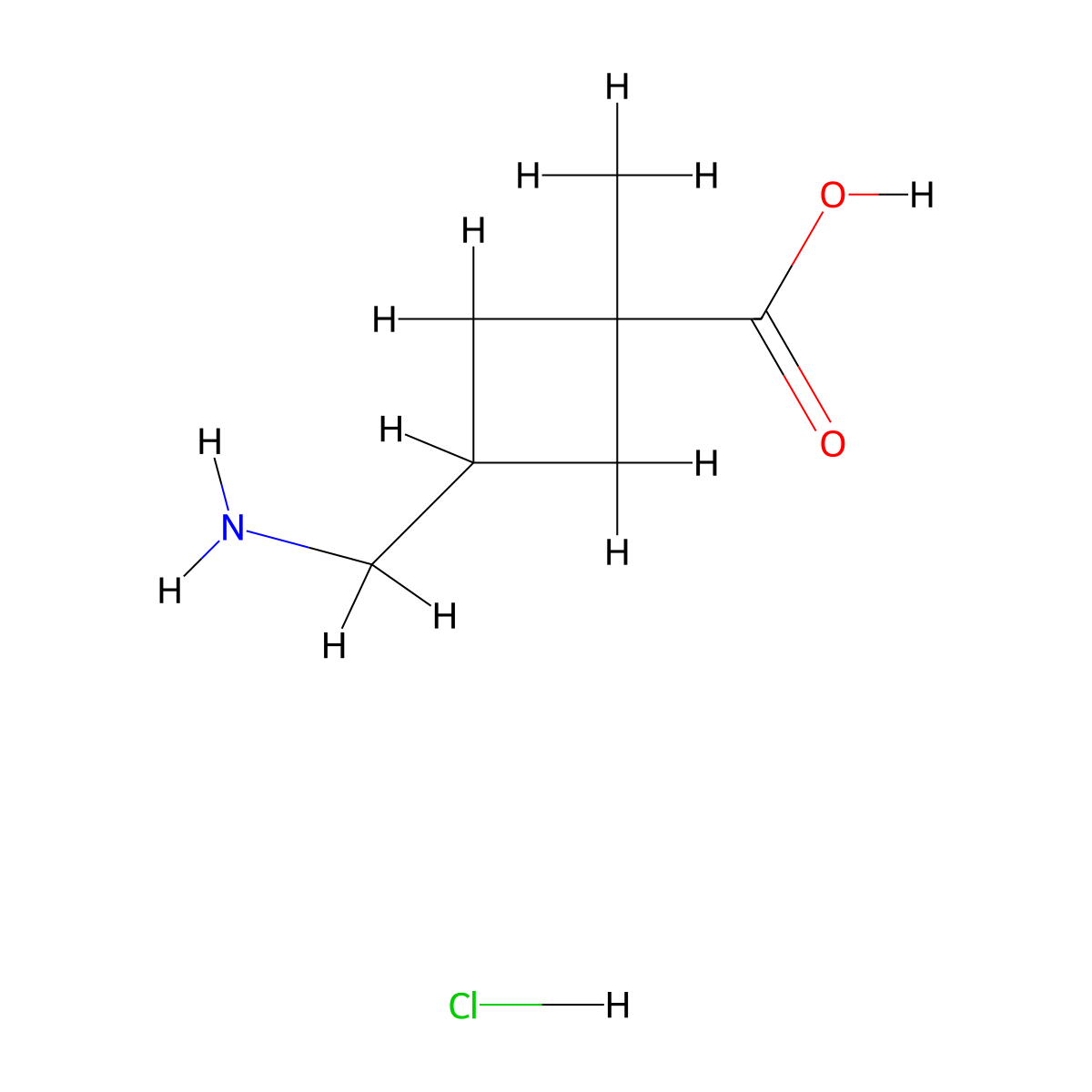 3-(Aminomethyl)-1-methylcyclobutane-1-carboxylic acid hydrochloride molecular structure, CAS 2995292-33-4