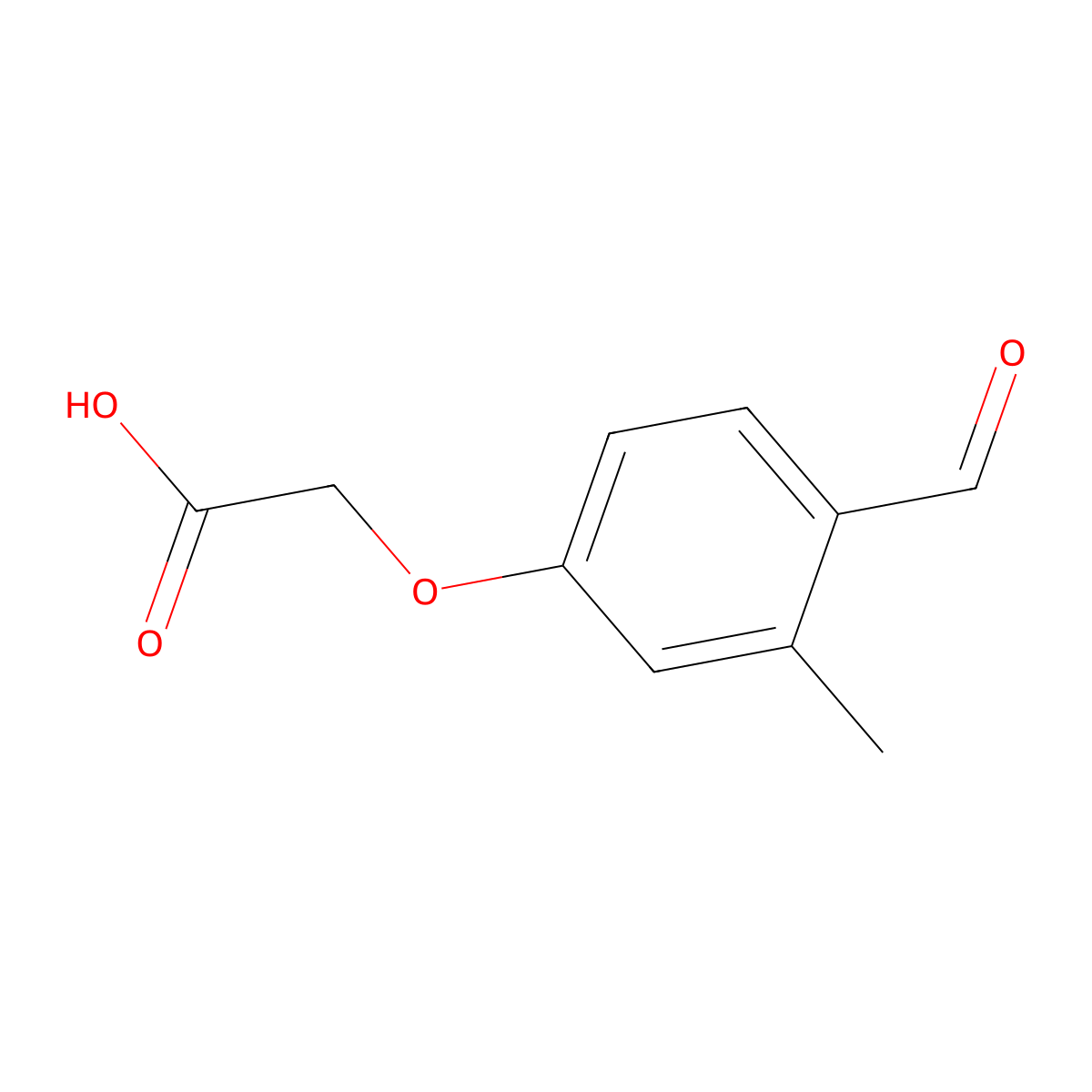 2-(4-Formyl-3-methylphenoxy)acetic Acid molecular structure, CAS 2995292-40-3