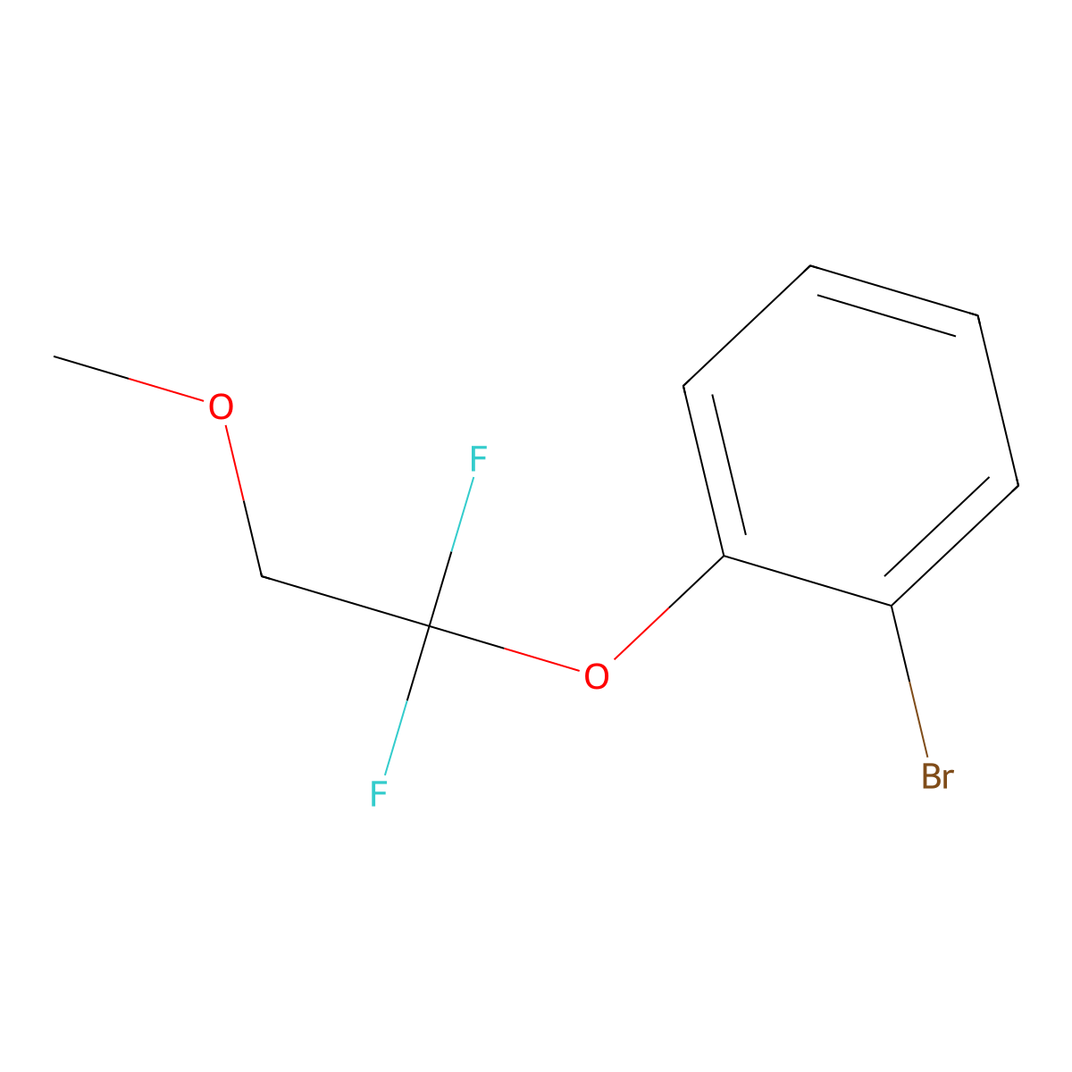 1-Bromo-2-(1,1-difluoro-2-methoxyethoxy)benzene molecular structure, CAS 2995292-50-5