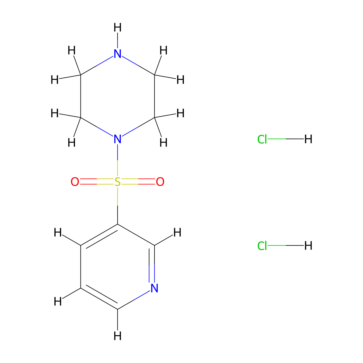 1-(Pyridine-3-sulfonyl)piperazine dihydrochloride molecular structure, CAS 2995292-53-8