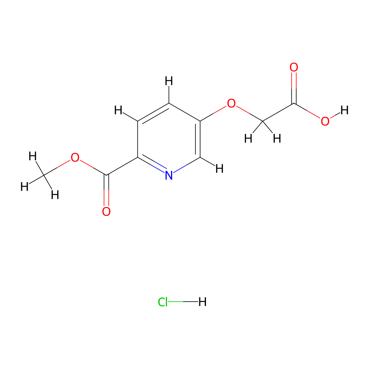 2-{[6-(Methoxycarbonyl)pyridin-3-yl]oxy}acetic acid hydrochloride molecular structure, CAS 2995292-68-5