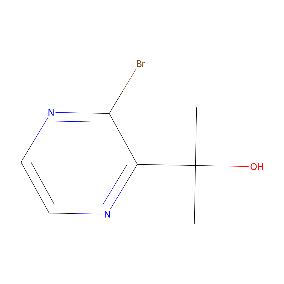 2-(3-Bromopyrazin-2-yl)-2-propanol molecular structure, CAS 2995292-73-2