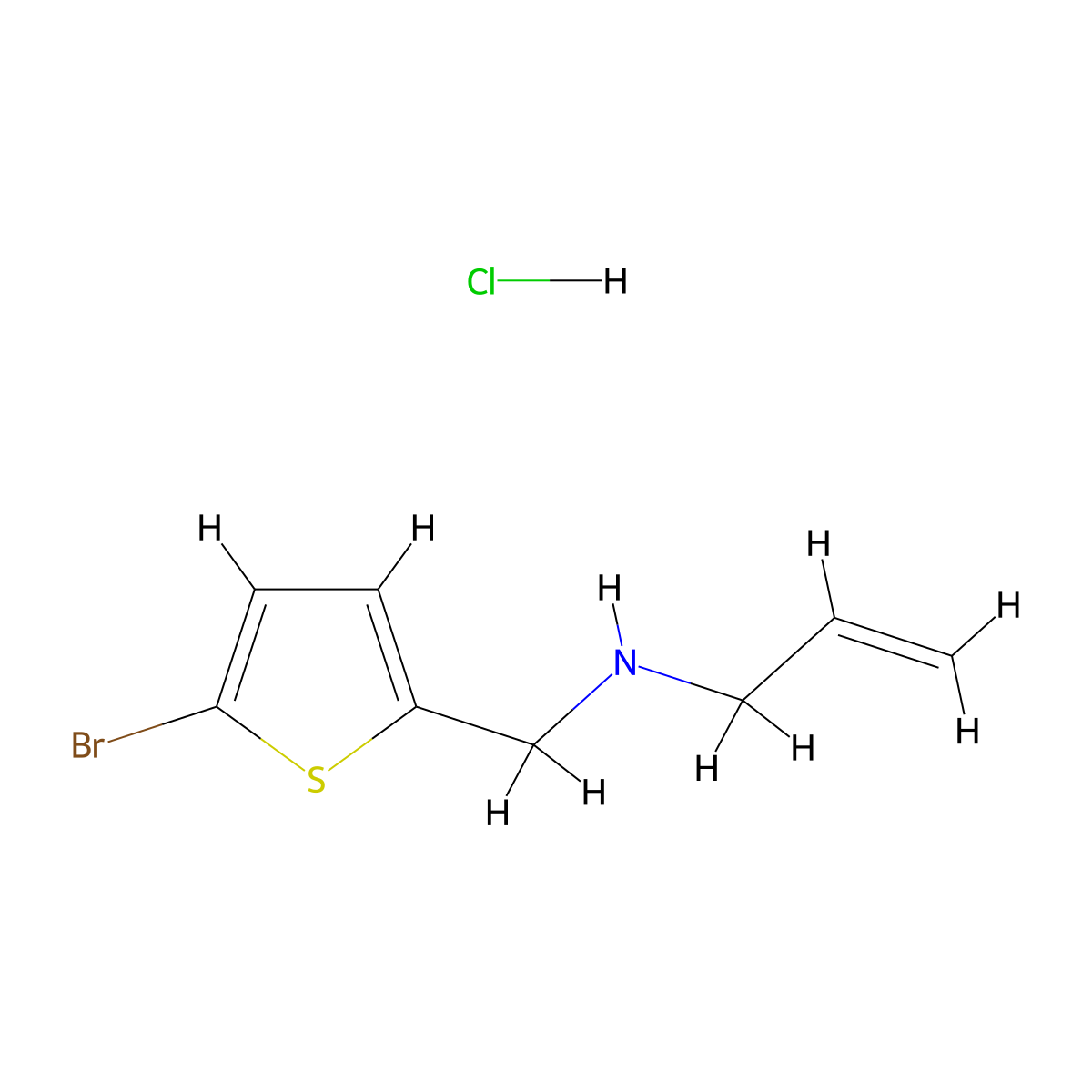 [(5-Bromothiophen-2-yl)methyl](prop-2-en-1-yl)amine hydrochloride molecular structure, CAS 2995292-74-3