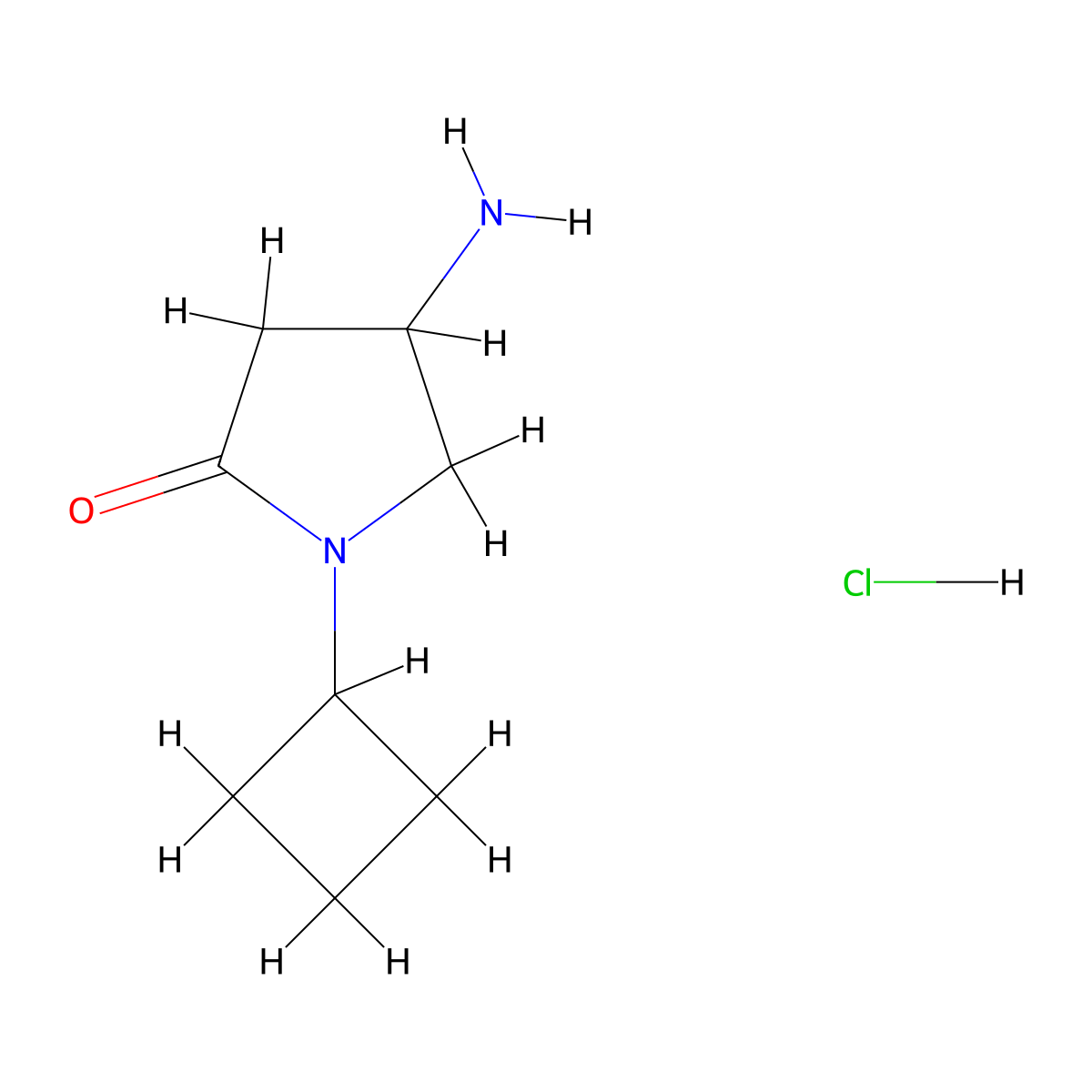 4-Amino-1-cyclobutylpyrrolidin-2-one hydrochloride molecular structure, CAS 2995292-85-6