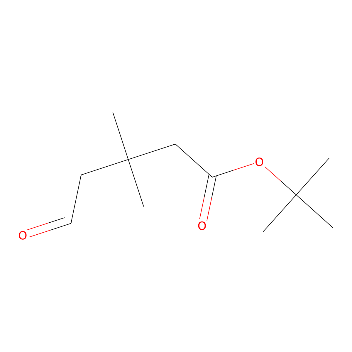 Tert-butyl 3,3-dimethyl-5-oxopentanoate molecular structure, CAS 2995292-97-0