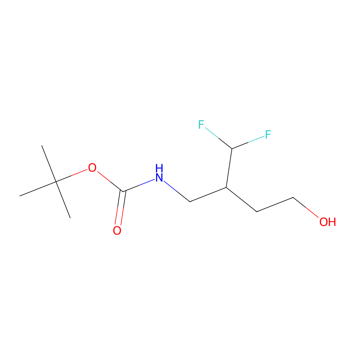 tert-butyl N-[2-(difluoromethyl)-4-hydroxybutyl]carbamate molecular structure, CAS 2995293-05-3