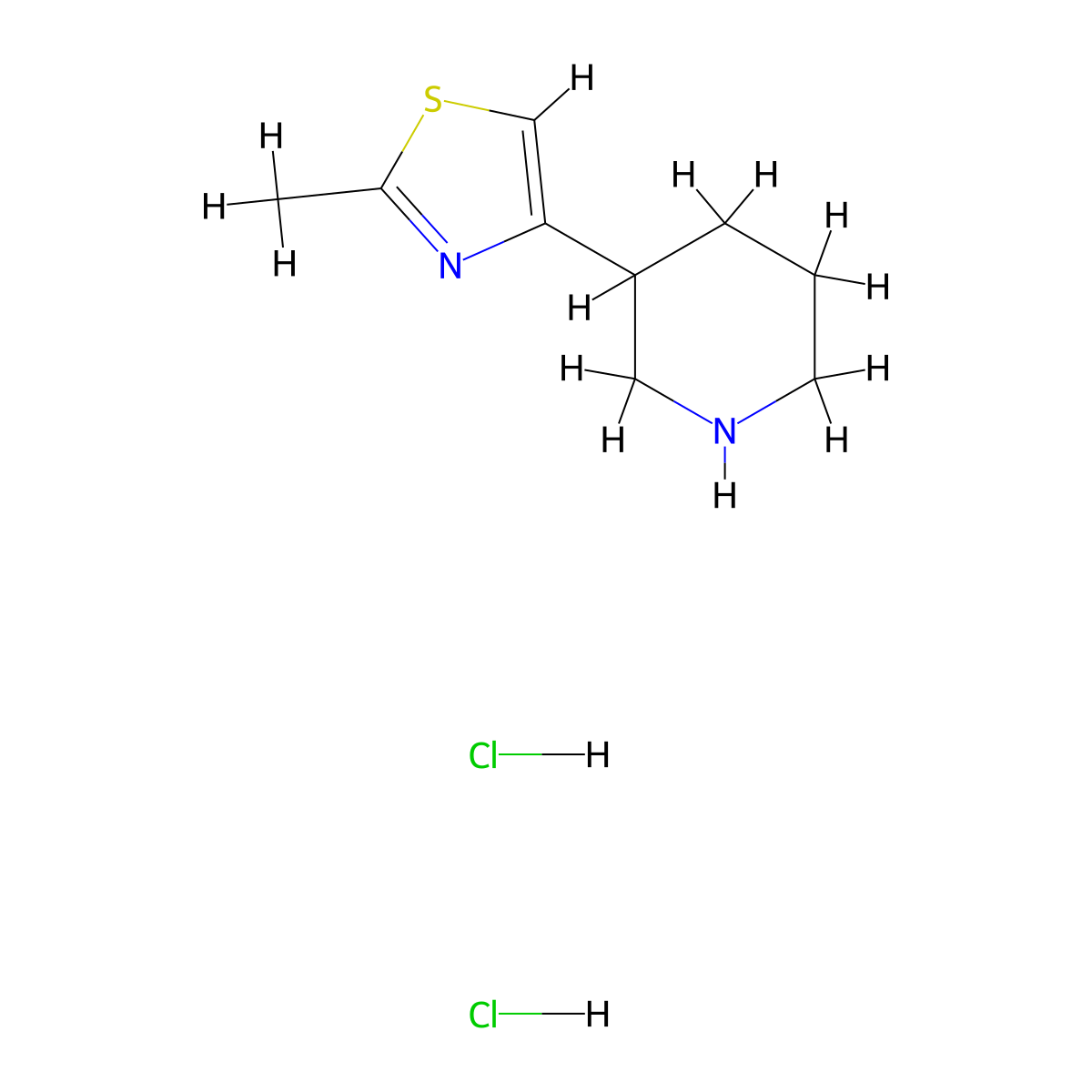 3-(2-Methyl-1,3-thiazol-4-yl)piperidine dihydrochloride molecular structure, CAS 2995293-07-5