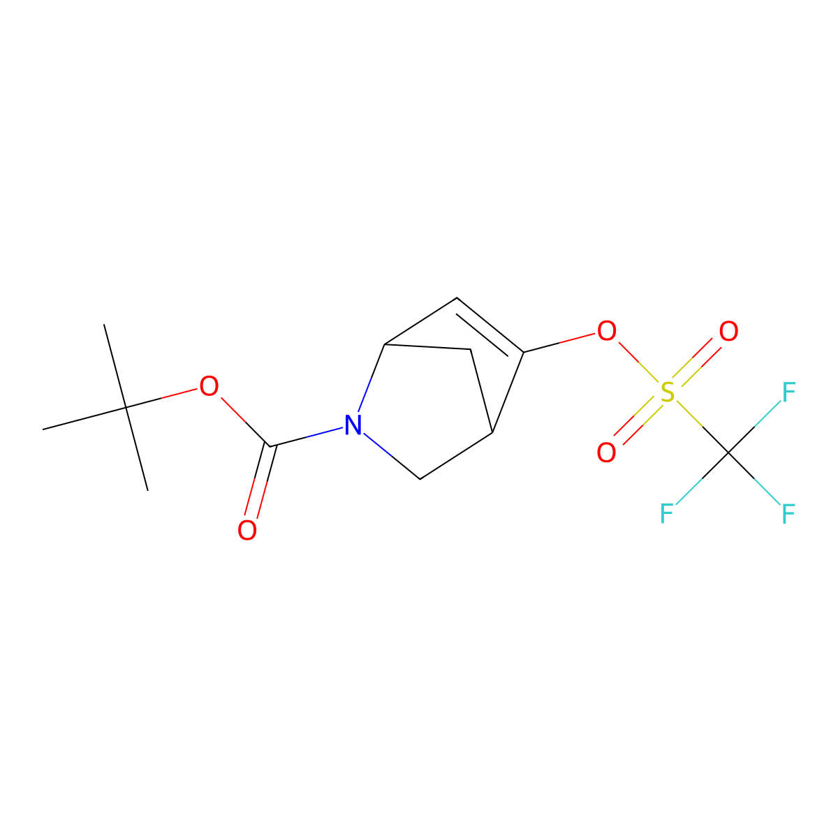 2-Boc-2-azabicyclo[2.2.1]hept-5-en-5-yl Trifluoromethanesulfonate molecular structure, CAS 2995293-11-1
