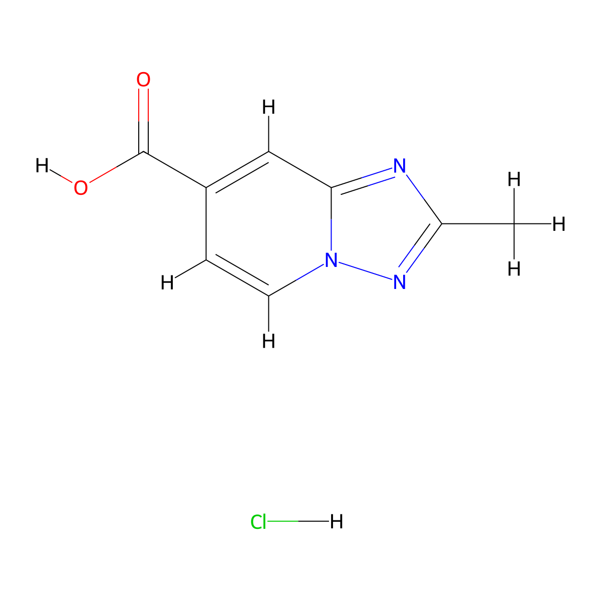 2-Methyl-[1,2,4]triazolo[1,5-a]pyridine-7-carboxylic acid hydrochloride molecular structure, CAS 2995293-19-9