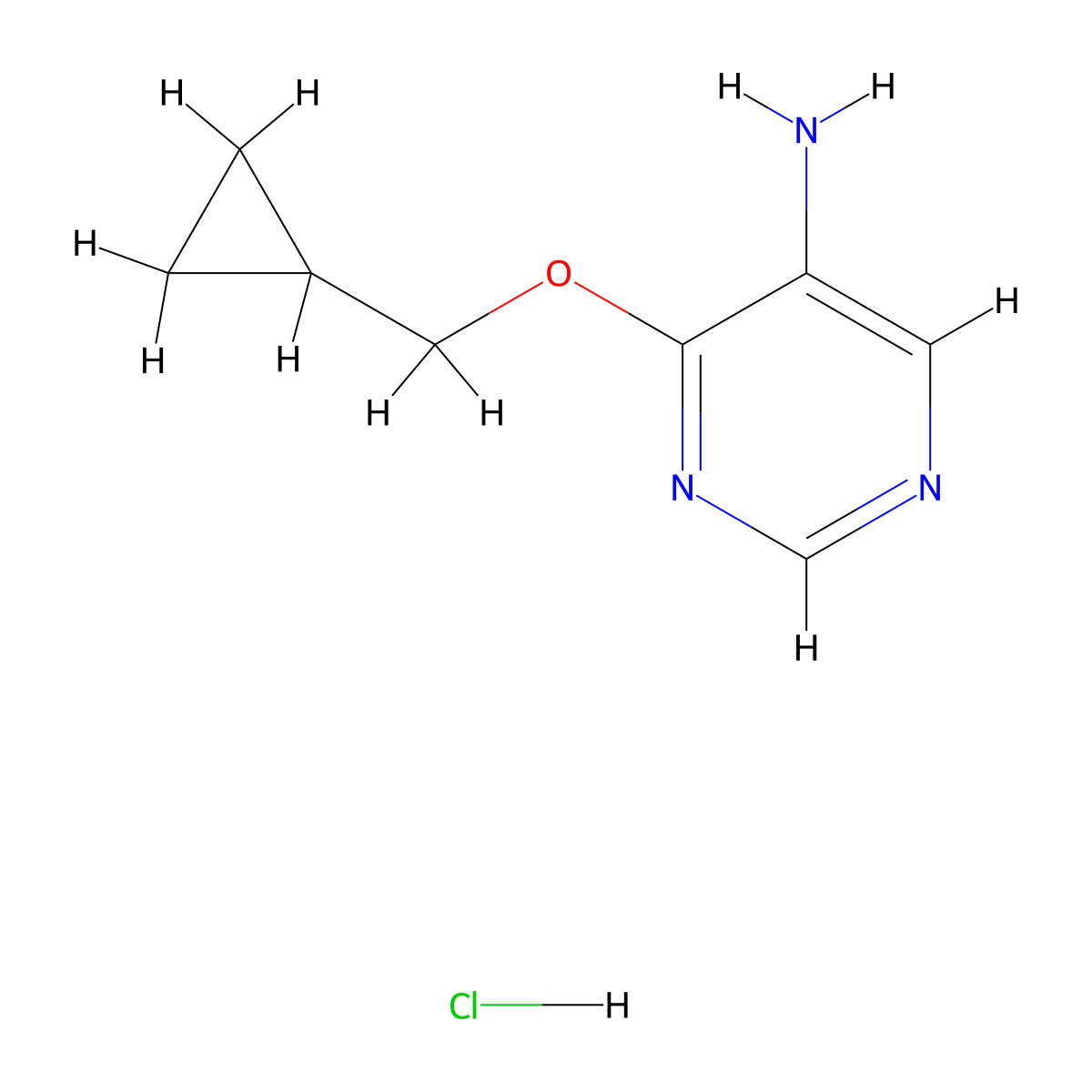 4-(Cyclopropylmethoxy)pyrimidin-5-amine hydrochloride molecular structure, CAS 2995293-32-6