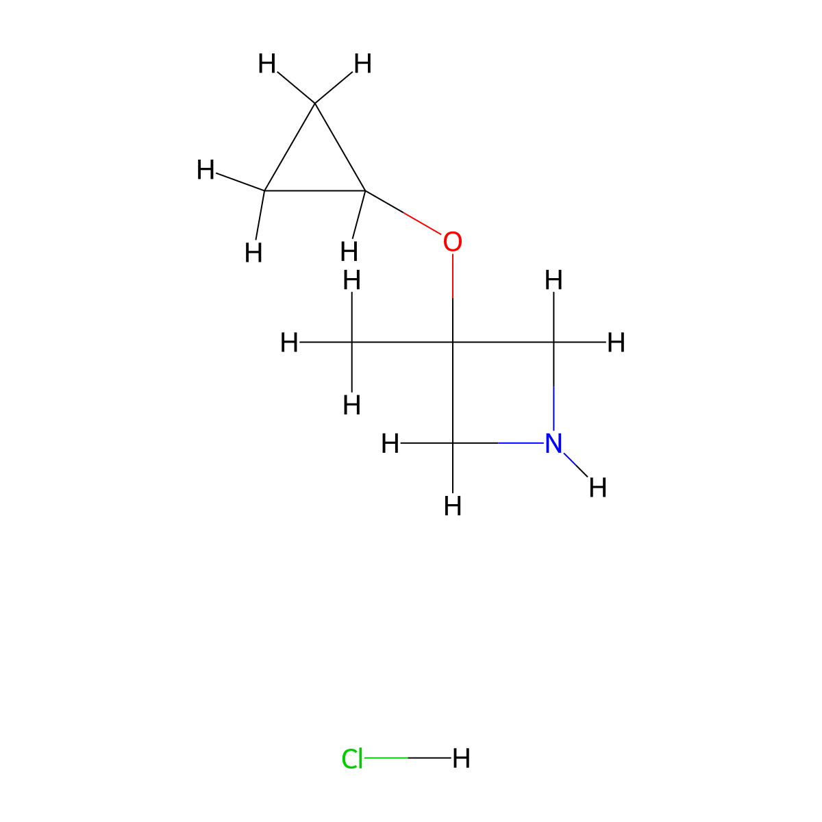 3-Cyclopropoxy-3-methylazetidine hydrochloride molecular structure, CAS 2995293-38-2