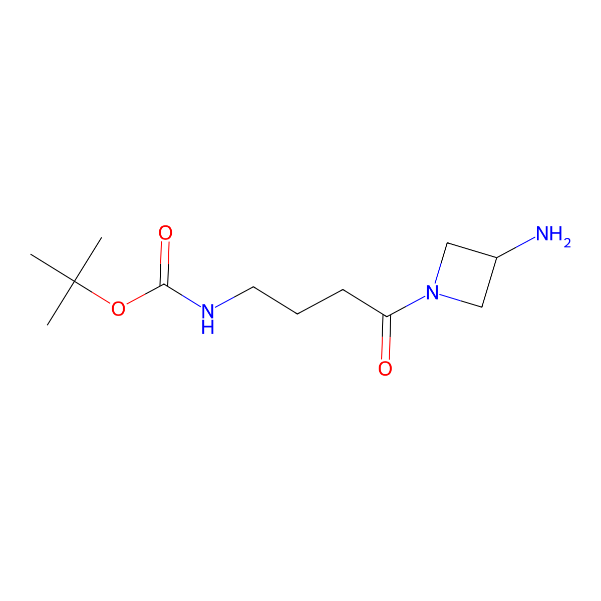 tert-butyl N-[4-(3-aminoazetidin-1-yl)-4-oxobutyl]carbamate molecular structure, CAS 2995293-63-3