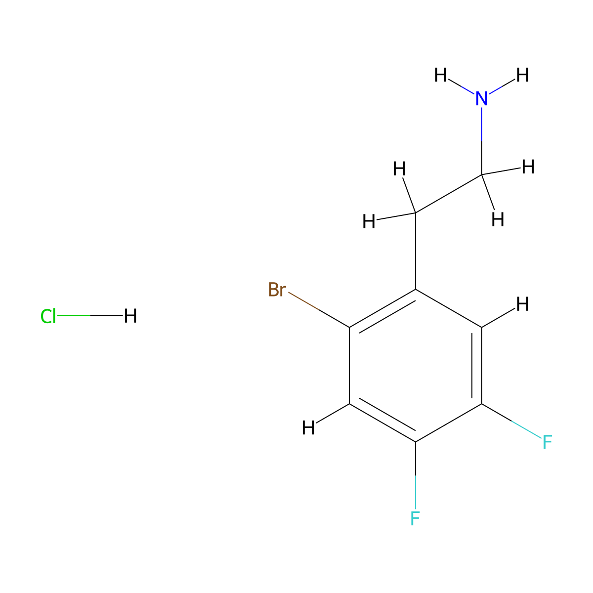 2-(2-Bromo-4,5-difluorophenyl)ethan-1-amine hydrochloride molecular structure, CAS 2995293-67-7