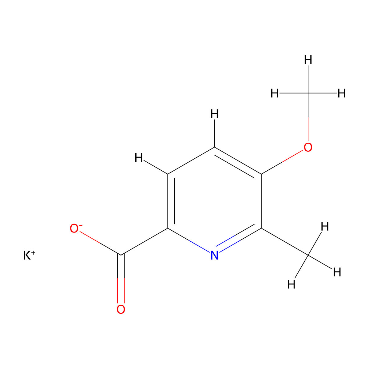 Potassium 5-methoxy-6-methylpyridine-2-carboxylate molecular structure, CAS 2995293-69-9