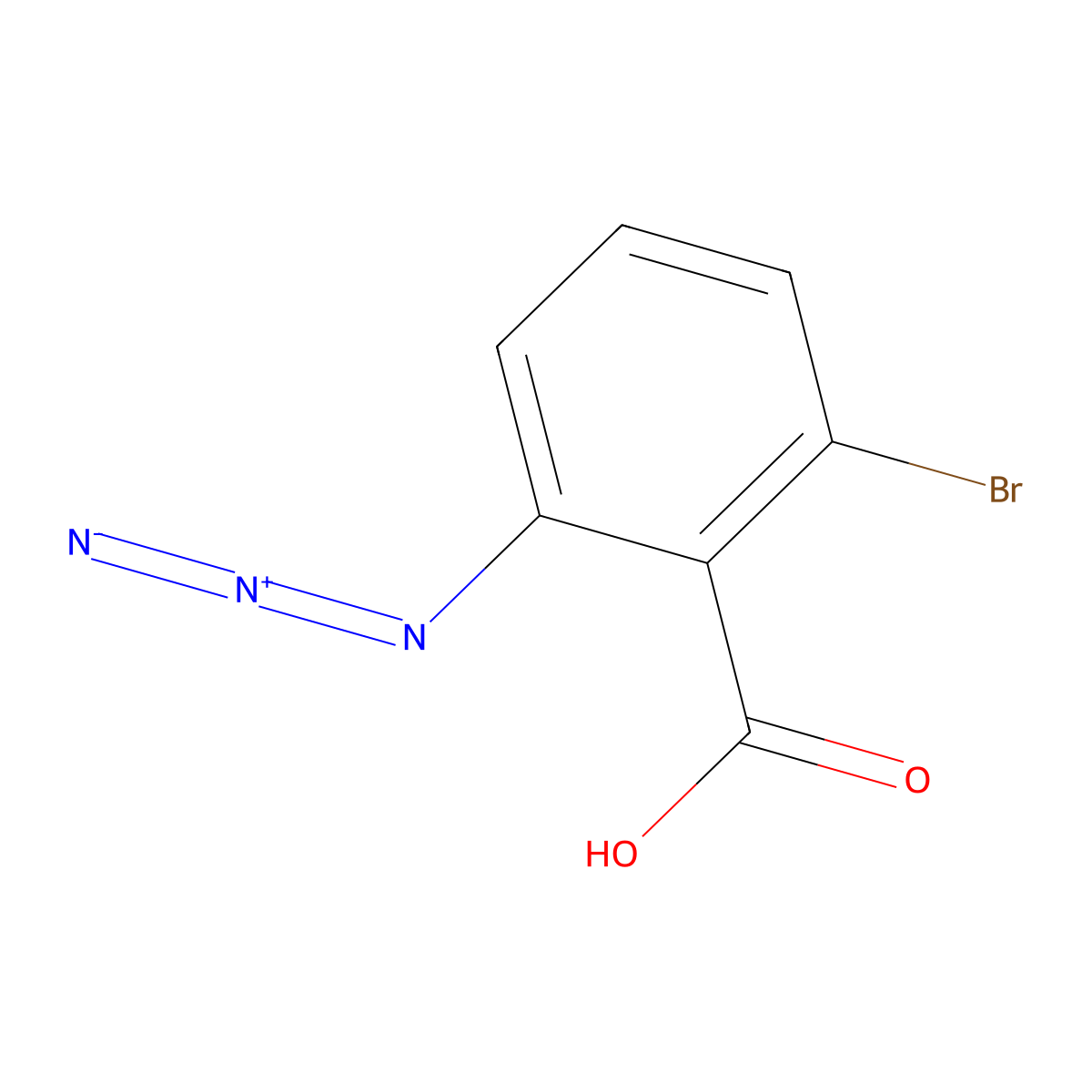 2-Azido-6-bromobenzoic acid molecular structure, CAS 2995293-71-3