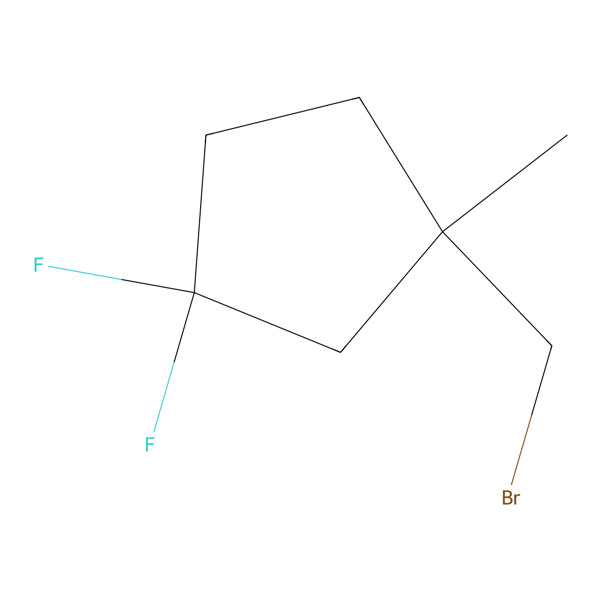 1-(Bromomethyl)-3,3-difluoro-1-methylcyclopentane molecular structure, CAS 2995293-79-1