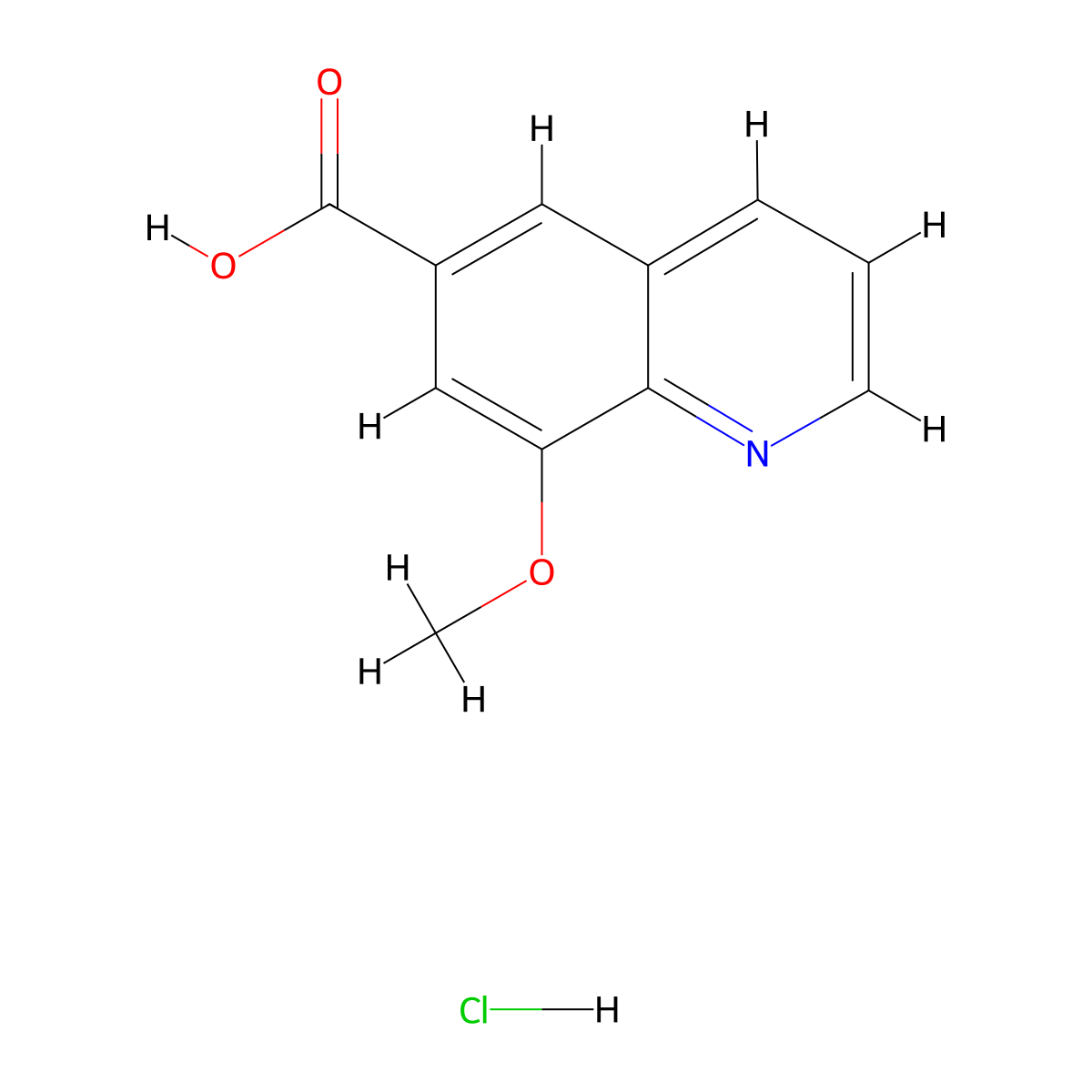 8-Methoxyquinoline-6-carboxylic acid hydrochloride molecular structure, CAS 2995293-81-5