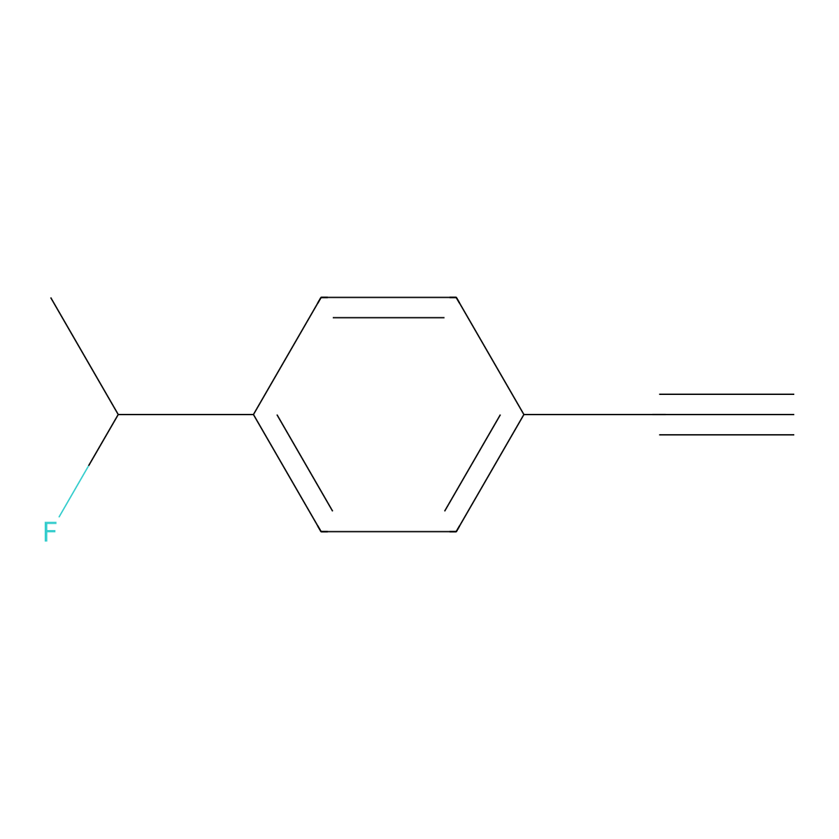 1-Ethynyl-4-(1-fluoroethyl)benzene molecular structure, CAS 2995293-98-4