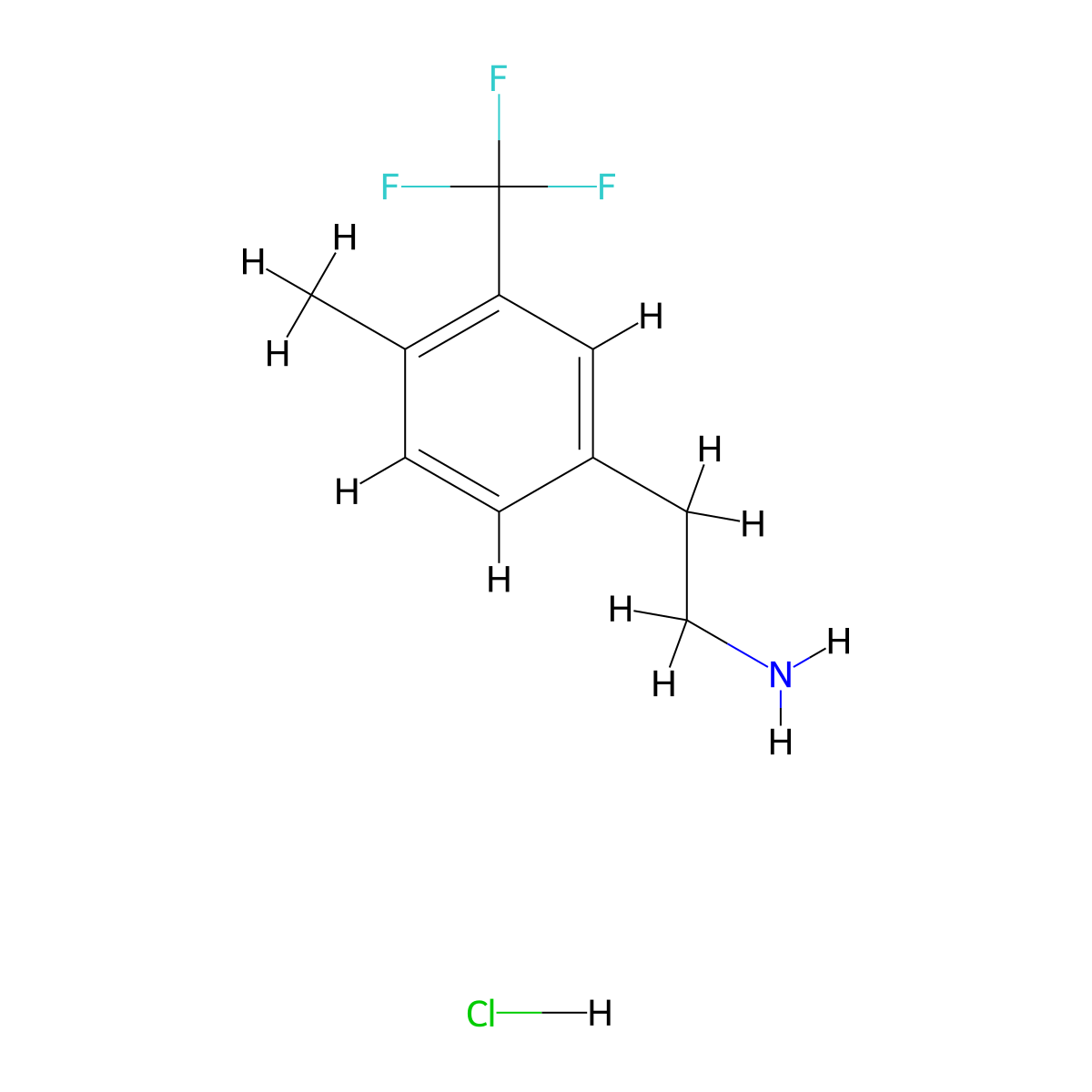 2-[4-Methyl-3-(trifluoromethyl)phenyl]ethan-1-amine hydrochloride molecular structure, CAS 2995294-11-4