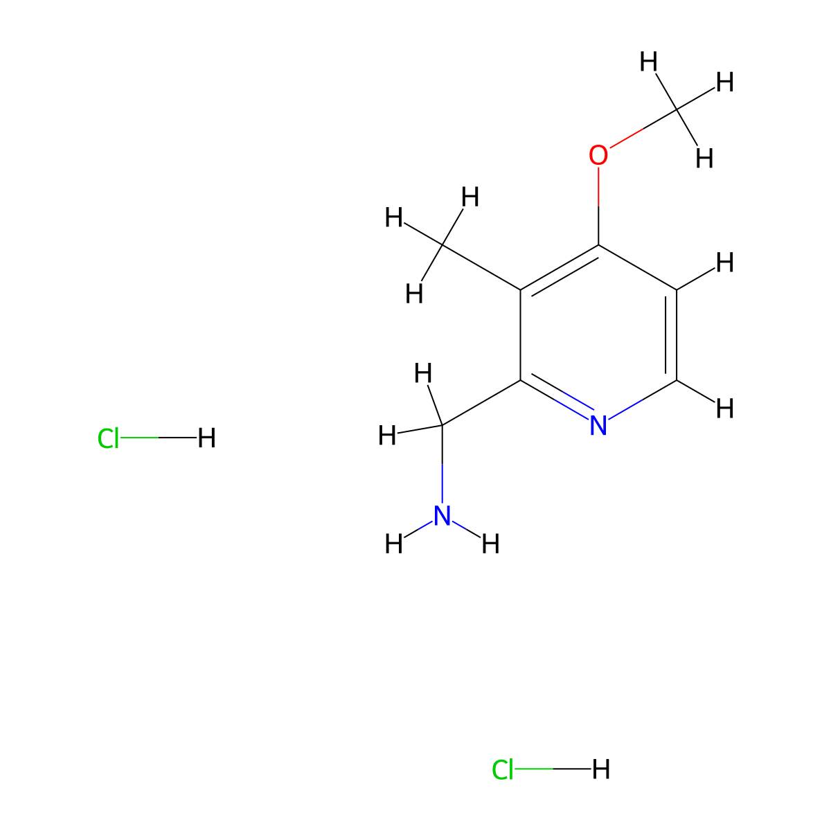(4-Methoxy-3-methyl-2-pyridinyl)methanamine;dihydrochloride molecular structure, CAS 2995294-15-8