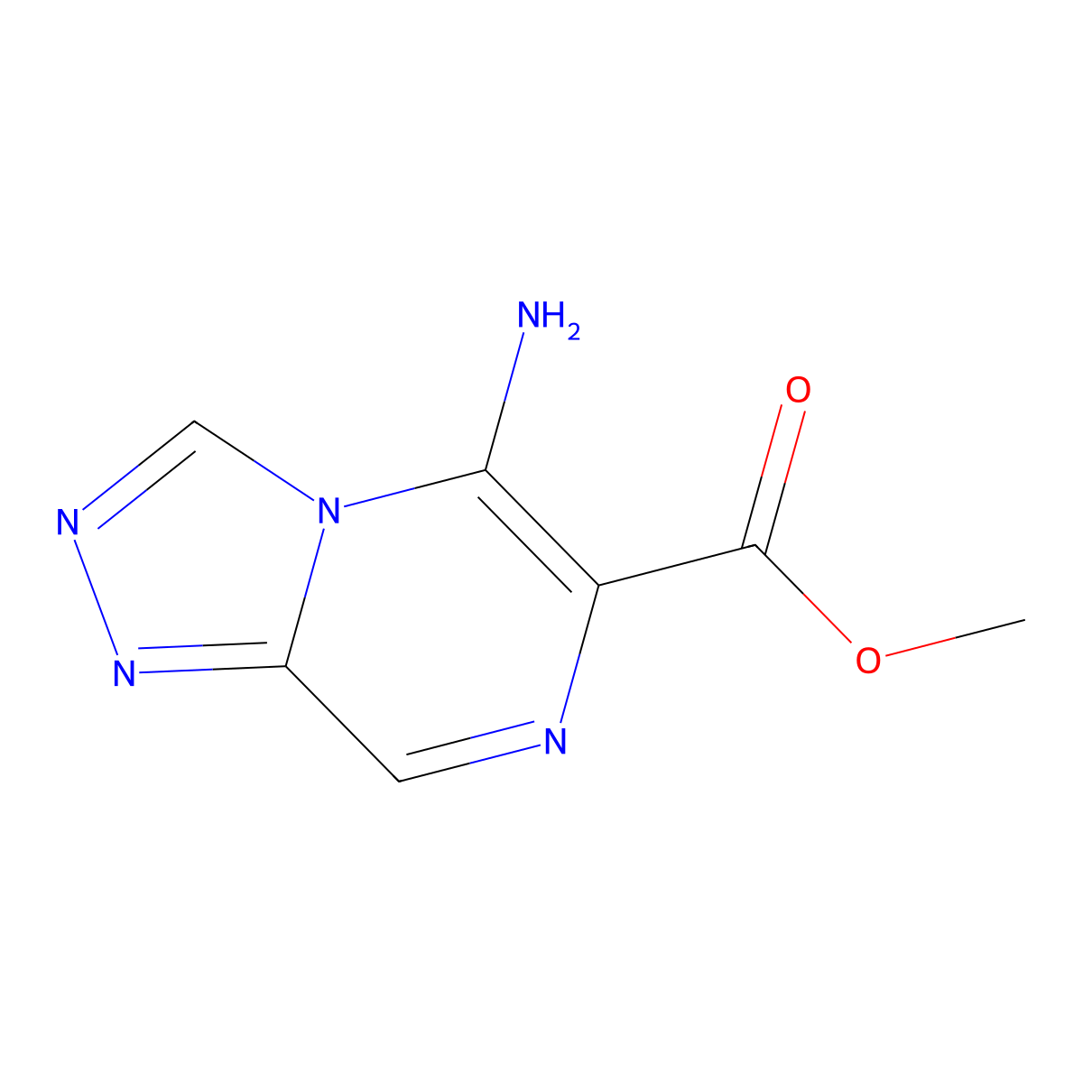 Methyl 5-amino-[1,2,4]triazolo[4,3-A]pyrazine-6-carboxylate molecular structure, CAS 2995296-36-9