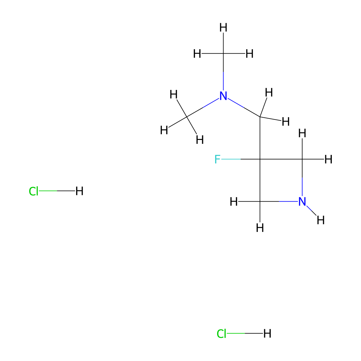 1-(3-Fluoroazetidin-3-yl)-N,N-dimethylmethanamine dihydrochloride molecular structure, CAS 2995297-43-1