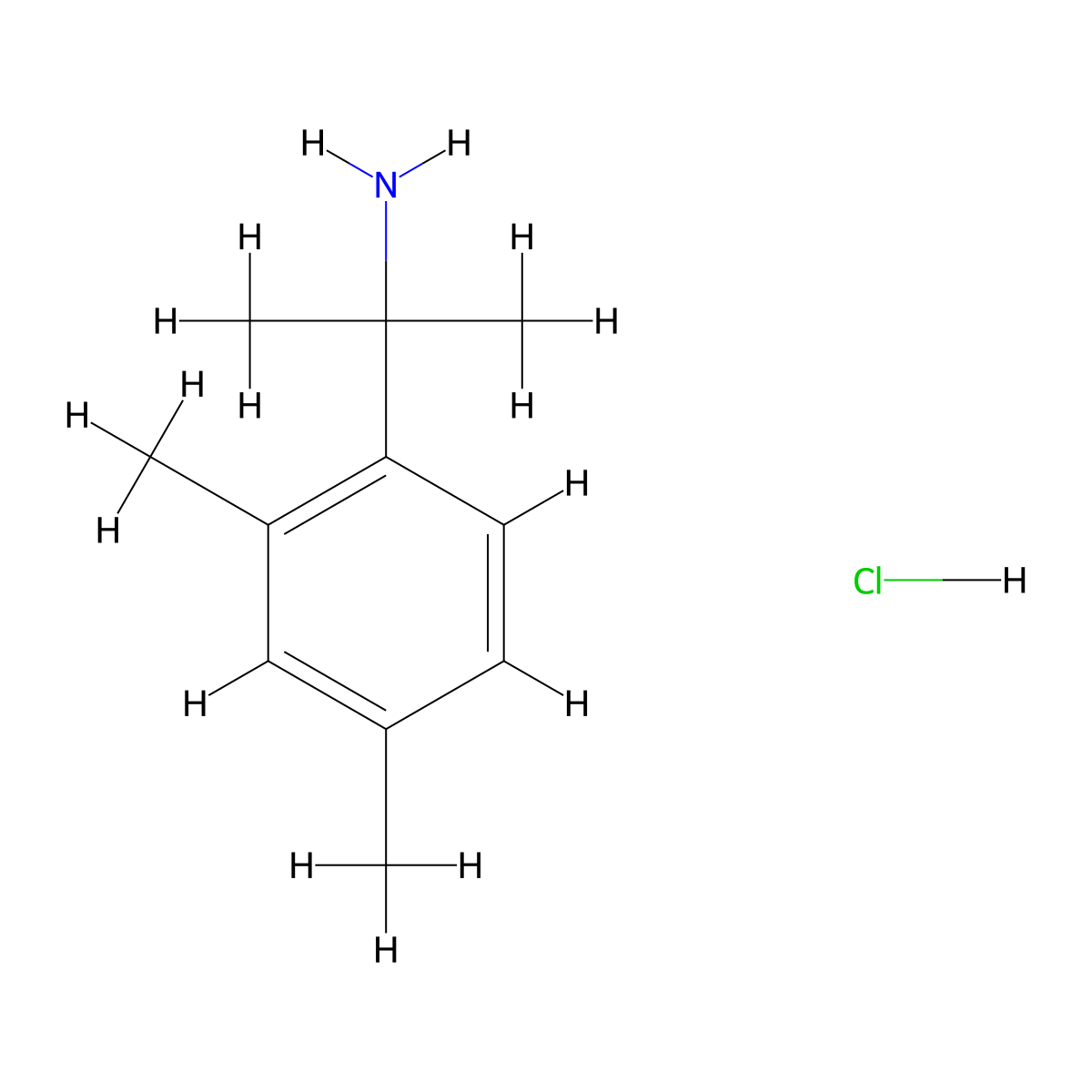 2-(2,4-Dimethylphenyl)propan-2-amine hydrochloride molecular structure, CAS 2995297-54-4