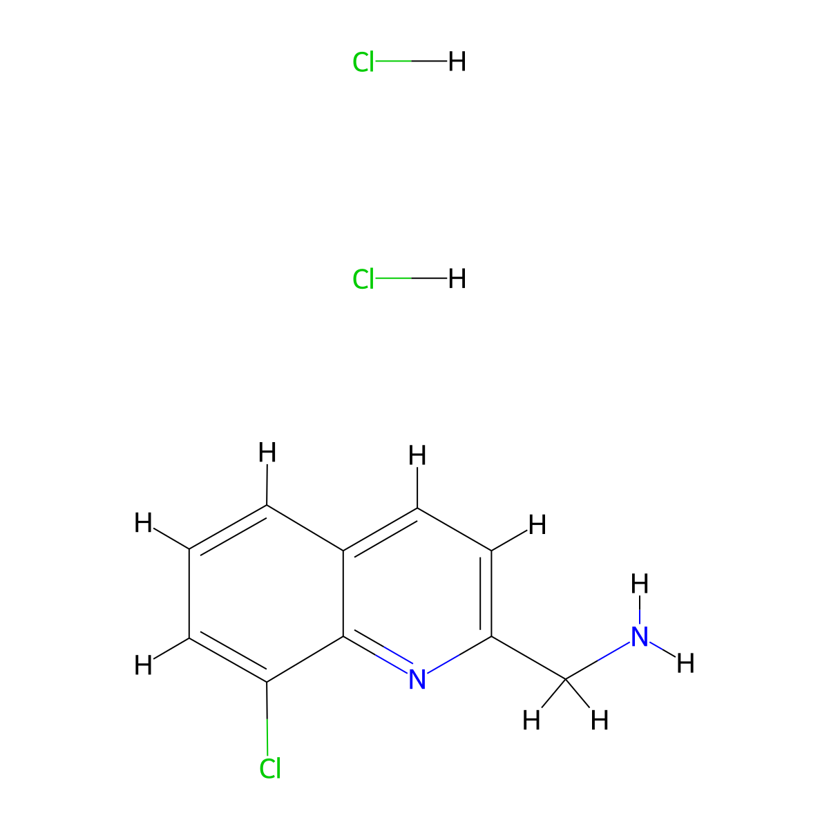 1-(8-Chloroquinolin-2-yl)methanamine dihydrochloride molecular structure, CAS 2995297-60-2
