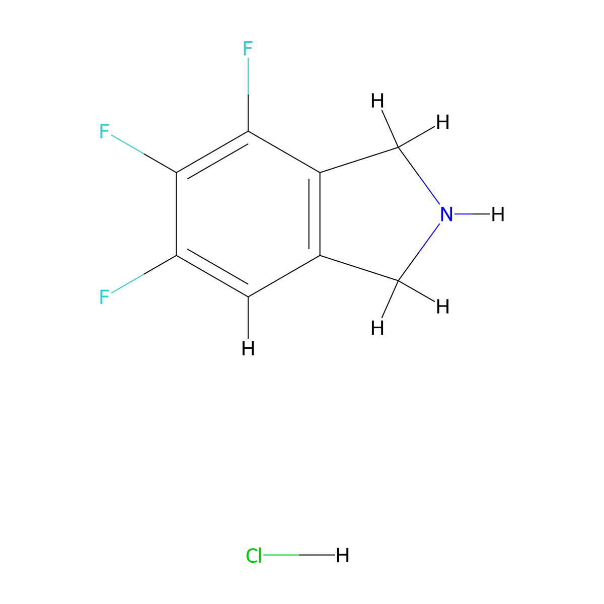 4,5,6-trifluoro-2,3-dihydro-1H-isoindole hydrochloride molecular structure, CAS 2995297-64-6