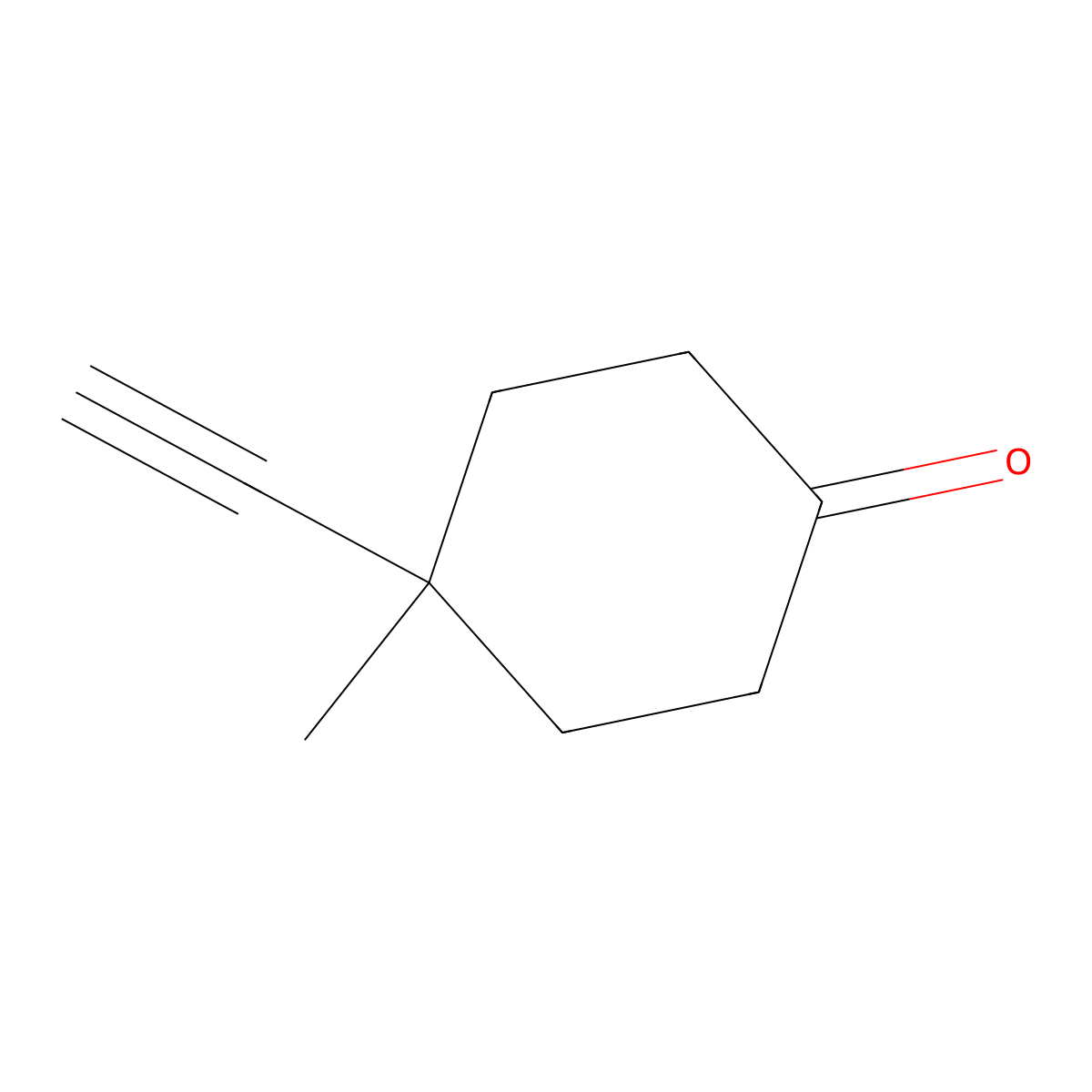 4-Ethynyl-4-methylcyclohexan-1-one molecular structure, CAS 2995297-66-8
