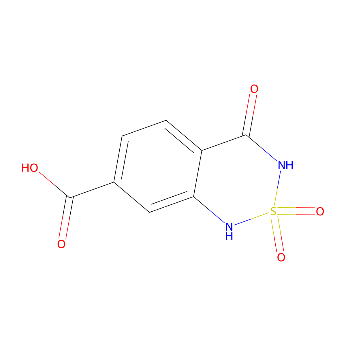 2,2,4-trioxo-3,4-dihydro-1H-2lambda6,1,3-benzothiadiazine-7-carboxylic acid molecular structure, CAS 2995297-69-1