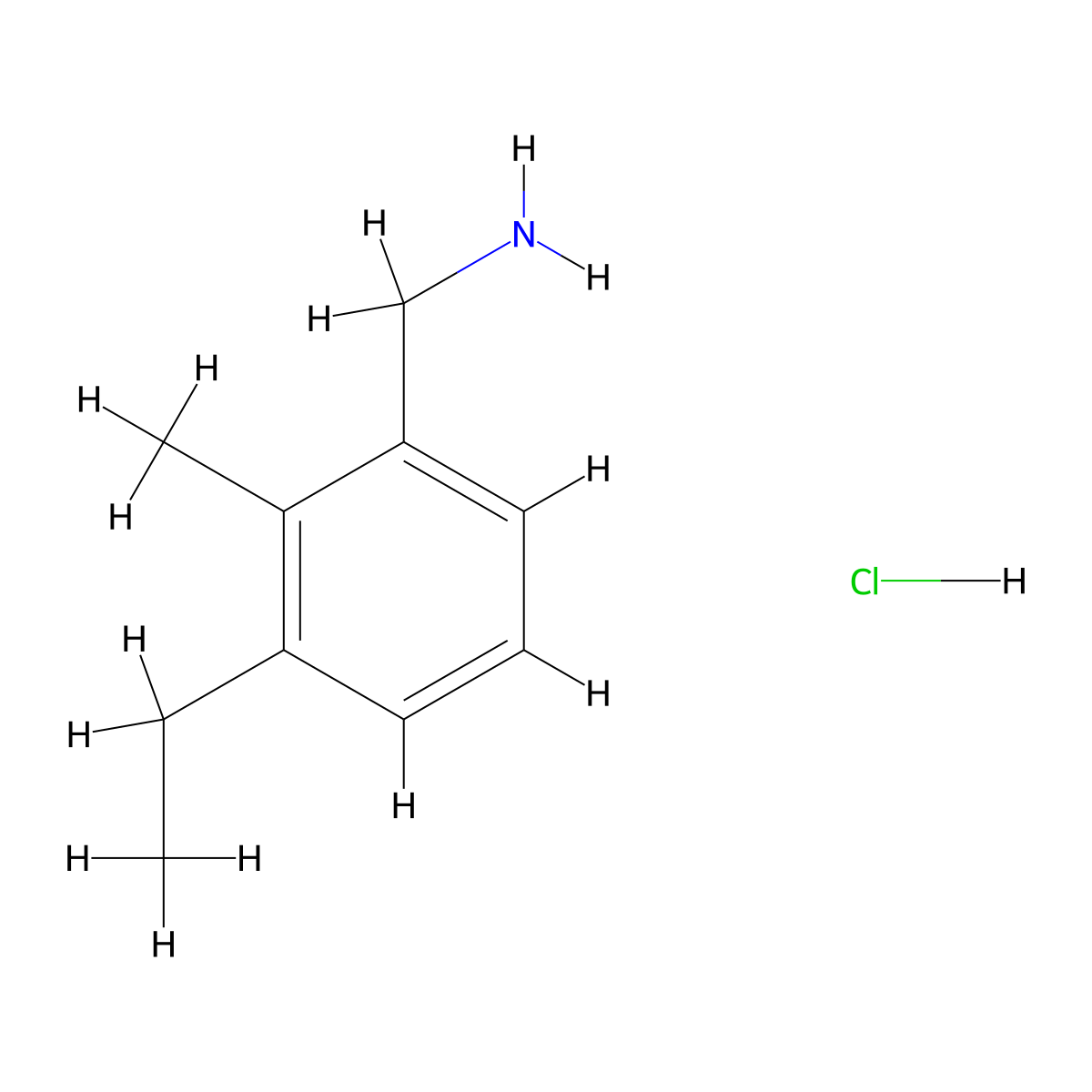 1-(3-Ethyl-2-methylphenyl)methanamine hydrochloride molecular structure, CAS 2995297-75-9