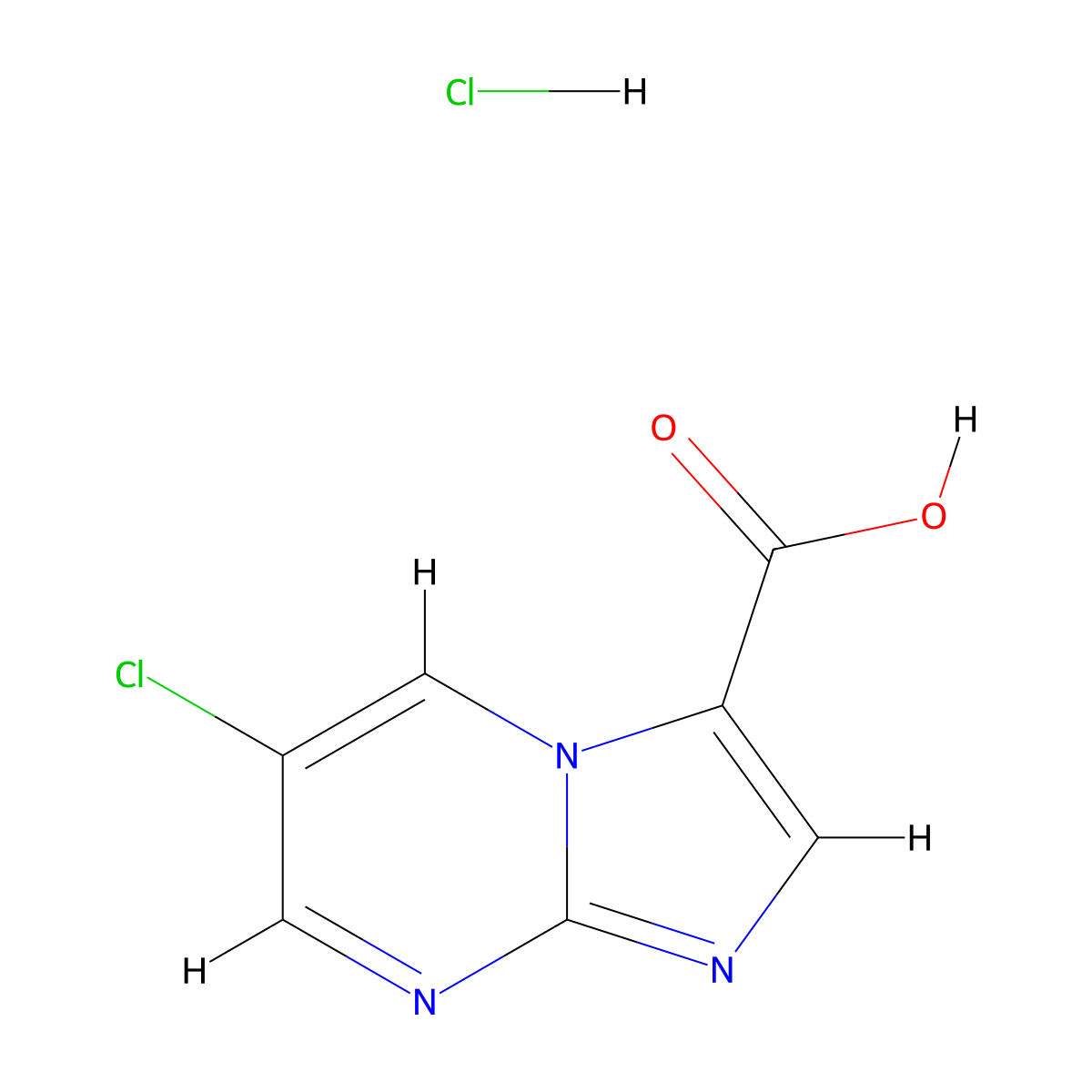6-Chloroimidazo[1,2-a]pyrimidine-3-carboxylic Acid Hydrochloride molecular structure, CAS 2995297-87-3