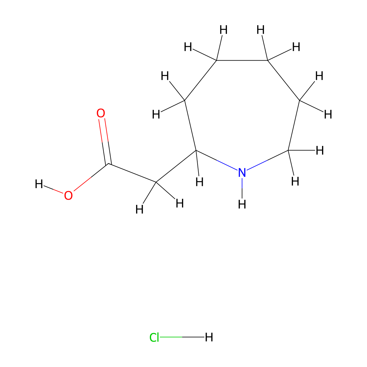 2-(Azepan-2-yl)acetic acid hydrochloride molecular structure, CAS 2995298-49-0