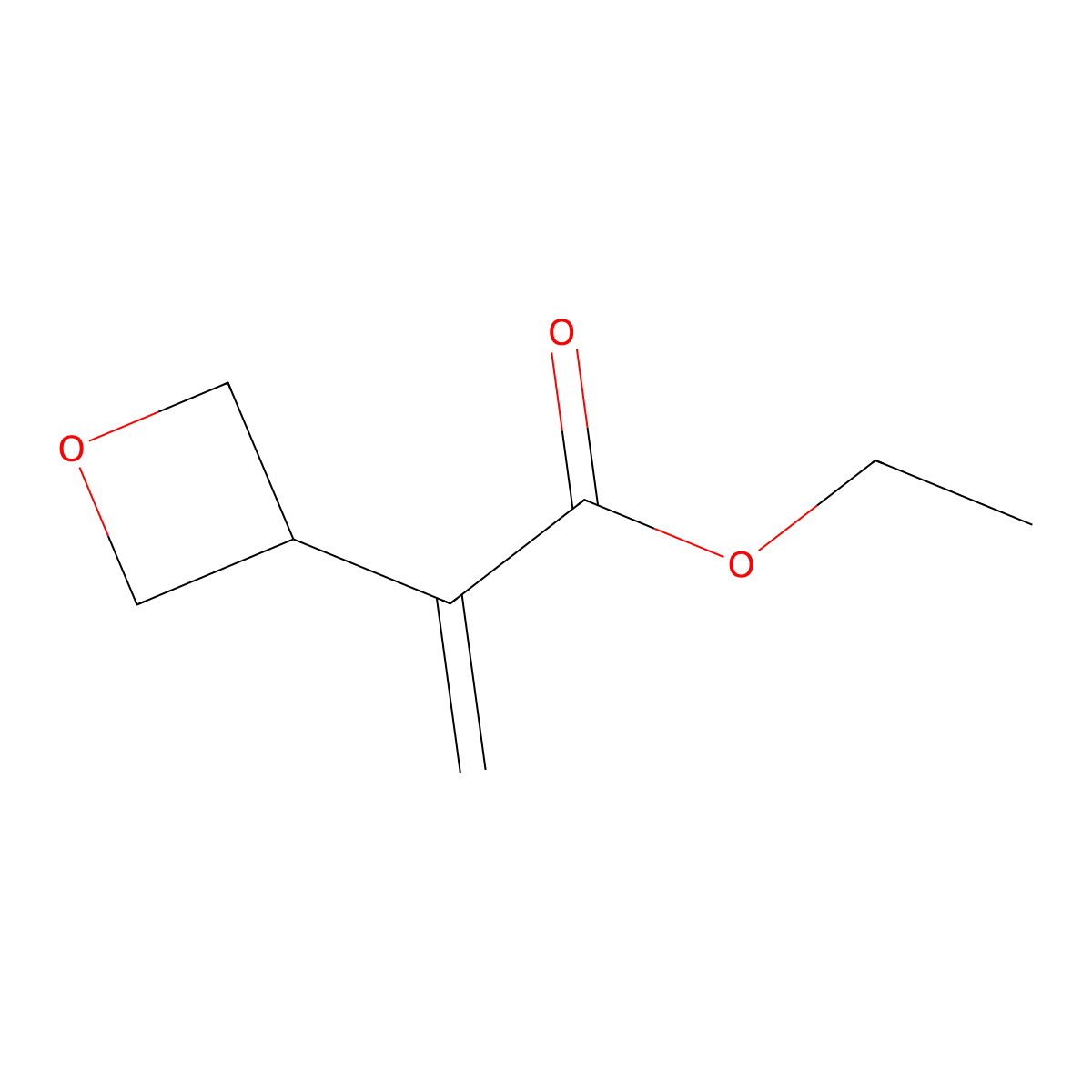 Ethyl 2-(oxetan-3-yl)prop-2-enoate molecular structure, CAS 2995298-54-7