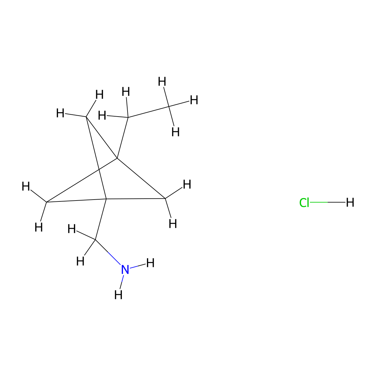 1-{3-Ethylbicyclo[1.1.1]pentan-1-yl}methanamine hydrochloride molecular structure, CAS 2995298-61-6