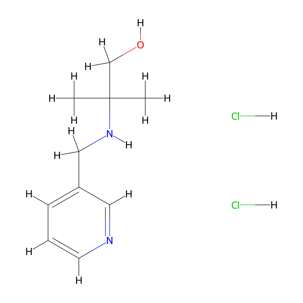 2-Methyl-2-{[(pyridin-3-yl)methyl]amino}propan-1-ol dihydrochloride molecular structure, CAS 2995298-63-8