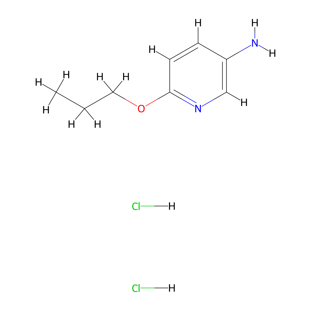 6-Propoxypyridin-3-amine dihydrochloride molecular structure, CAS 2995298-66-1