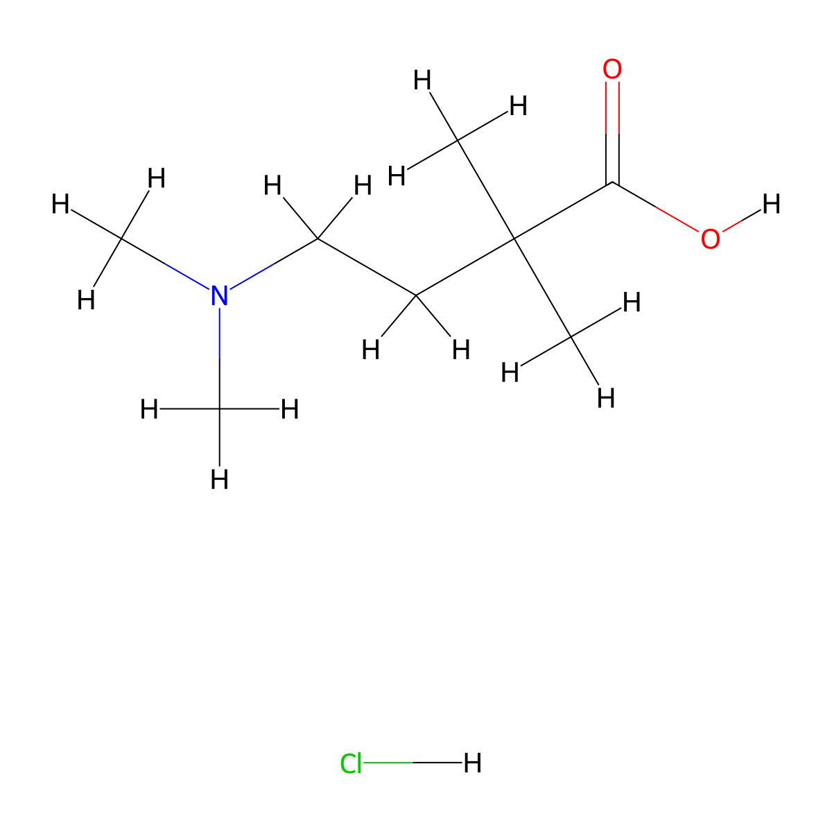 4-(Dimethylamino)-2,2-dimethylbutanoic acid hydrochloride molecular structure, CAS 2995298-68-3